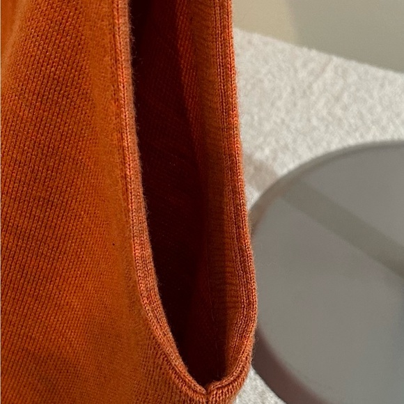 Vtg Belford RST/ORG Button Sweater Vest Gender Neutral Marino Wool Australia L - Picture 6 of 12